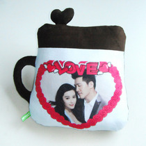 Photo pillow to figure custom cartoon cup custom pillow diy custom photo Christmas gift for girls
