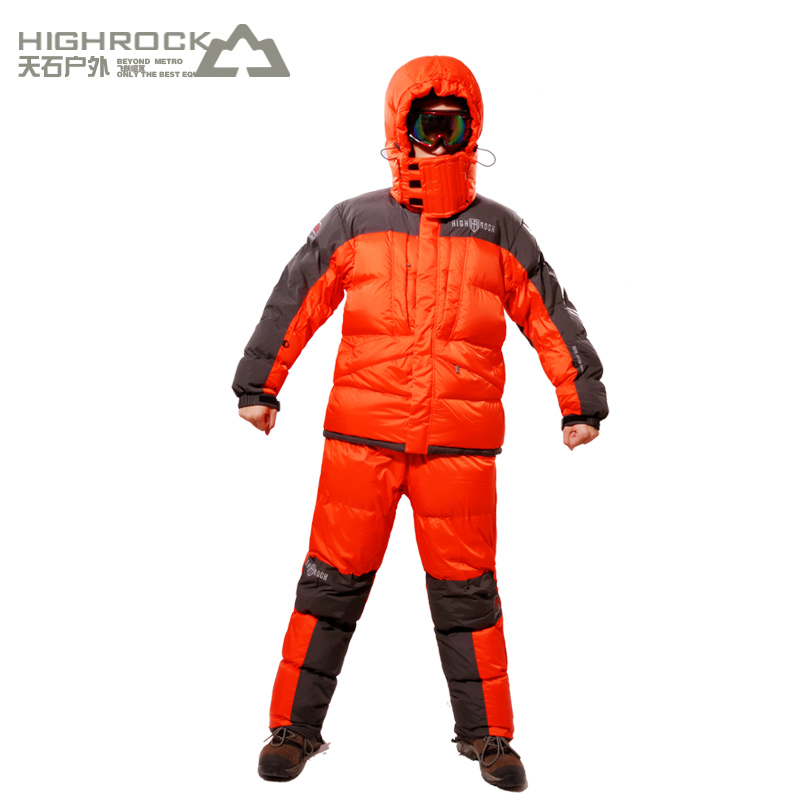 Tianshi Down Trousers Thickening and Warming Outdoor Mountain Skiing Wind-proof and Waterproof Down Suit Moraine