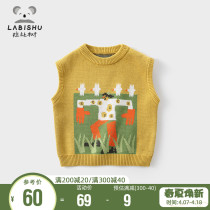 Sale Price 89 Rabbi Tree Boy Vest Knit Child Clothing Spring Autumn Children Waistcoat Pure Cotton Male Baby Manclip Loose
