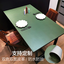  Waterproof leather table mat New tablecloth PVC simple double-sided household light luxury heat insulation custom placemat coffee table mat