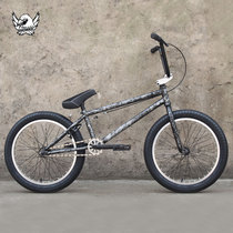 SHOWKE20 inch CRMO performance car BMX small wheel street car stunt action climbing men and women bicycle camouflage gray