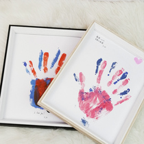 Diy couple handprint) photo frame oil picture frame birthday gift ink according to graffiti color ritual souvenir toy