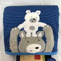 German order pure cotton lamb cashmere double newborn baby blanket baby cover blanket childrens nap blanket spring and winter