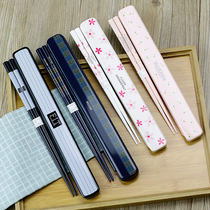 Japan imported Kosori resin environmentally friendly portable chopsticks student travel tableware travel chopsticks set take-out chopsticks box