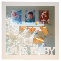 Baby full moon 100 days birthday souvenir hand foot print souvenir photo frame baby 3d hand model foot model permanent