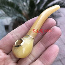 Imitation horn cigarette holder double circulation filter can clean mens smoking pipe antique Miscellaneous Collection