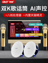 Shchenko X8 smart home voice-controlled AI voice suction top sound Bluetooth suspended ceiling embedded in family background music host