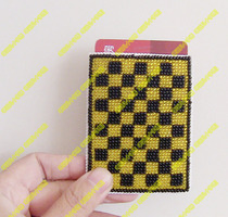 Cross stitch card set card pack support to map custom name Pure hand embroidery finished products plaid style national