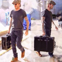 Beckham with the century-old Globe-Trotter roaming home travel rod boarding retro box total generation of spot