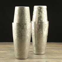 Wine carved Boston wine bottle fancy with bottom barter 304 stainless steel American shaker bottle snow pot