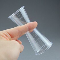 Liquor plastic bartender measuring cup jigger acrylic pc transparent cocktail ounce