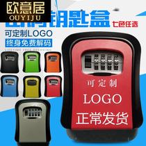  Decoration site cats eye password key box Wall-mounted key storage box Storage box B & B gate LOGO