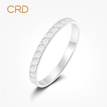 CRD Claiti platinum ring PT950 white gold ring Couple ring Platinum plain ring Wild tail ring female