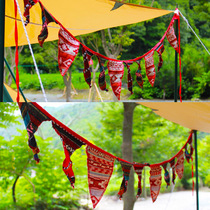 Japanese and Korean ethnic Wind pennant outdoor camping decoration string Indian tent flag camping field decoration flag