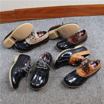 New leak men and women outdoor duck hunting boots European and American fashion Joker women boots waterproof rain comfortable travel shoes