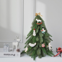 Simulation tree-shaped pure green snow Korean snow scene SwanLace snow window mini benozon Christmas tree