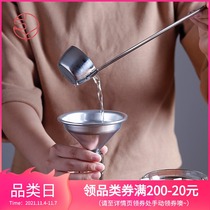 Pearl metal Japan imported stainless steel wine booze home long handle wine spoon hand hand wine wine bottle