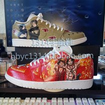  1314 hand-painted shoes pure white aj1 low-top one piece Naruto painted graffiti DIY customization