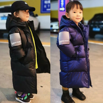 Anti-season girls down jacket medium long over the knee thickened children boy baby 1-3 years old 2 small virgin treasure Middle big child