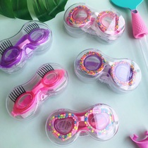Australian pink donuts children swimming goggles sequins purple eyelashes color Love 3-16 year old girl ins Net Red