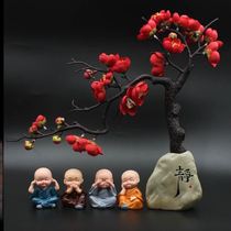 Chinese classical Zen little monk ornaments home decoration crafts living room porch office desktop furnishings