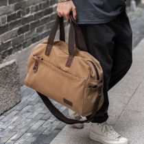 Business Casual Handbag Men Carry Bags Large Capacity Travel Backpack Tourist Canvas Single Shoulder Diagonal Satchel Travel Bag