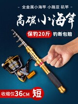 Light Wei Small Sea Rod Suit Mini Short Section Fishing Rod Sea Pole Road Subsoft Tail Small Iso Pole Pen Naked Rod throw away
