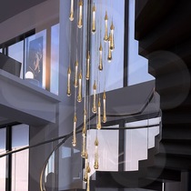 Director chandelier modern simple atmospheric water drop personality rotating Villa restaurant crystal lamp
