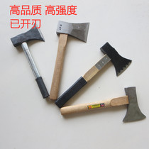 Unilateral multifunctional axe chopping wood lumbering metal long handle forging chopping wood axe chop bone handmade rural