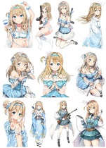 Trumpet F0315-04 girl frontline game anime laptop car travel trolley case waterproof sticker