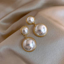 Carrying Koko ~ pearl earrings sterling silver temperament earrings ladies design sense niche advanced atmosphere earrings