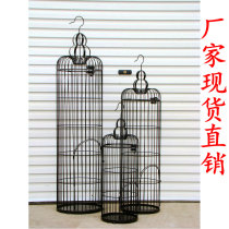 European Birdcage decorations large floral bird cage white iron hanging wedding window floor-to-ceiling Birdcage ornaments