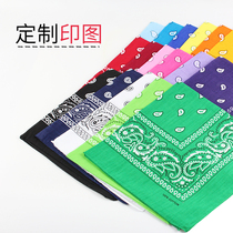 banbana fang towel cotton headscarf cashew street dance hip hop hair with pure cotton towels custom LOGO print printed cotton
