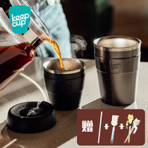 Australian keepcup coffee cup hand punch cold bubble double stainless steel insulated water cup with lid portable hand Cup