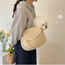 Pet bag for the owners back Small canine single piece Skew Satchel Capacity Out Portable Cat Bag Pooch Canvas Backpack Bag