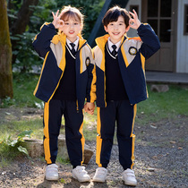 Kindergarten yuan fu autumn and winter three-in-one jackets children class uniform set primary winter uniform three-piece suit