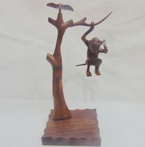 Tree hanging monkey Wood Monkey Pakistani wood carving