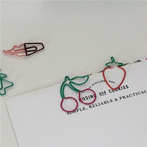 Good citizens big hair ins cartoon fruit cute color stationery paper paper clip pin student hand account diary