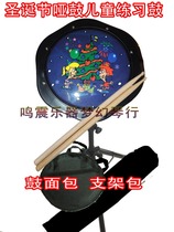 Christmas children practice drum color drum skin Sound Drum 8 inch practice drum dumb drum strike board package send drum stick