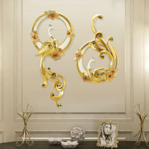 Phoenix wall decoration light luxury wall decoration wall hanging European living room wall pendant TV background wall three-dimensional hanging decoration