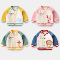 Baby coat spring and autumn clothes childrens tops boys and childrens clothes one year old baby baseball clothes girls foreign spring clothes