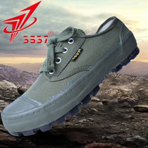 3537 release shoes men's autumn migrant workers shoes army green canvas shoes construction site wear-resistant non-slip low-top shoes labor protection rubber shoes