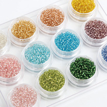 Mr. Elk Deer 2mm dunk silver glass rice beads handmade DIY embroidered string pearl clothing accessories bulk beads