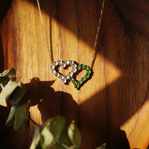  Papaya jewelry Emerald Tuantuan series White egg green egg row ring Group inlaid fashion ring Clavicle chain Pendant bracelet
