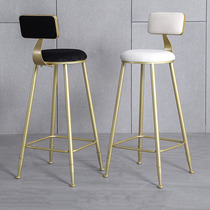 Nordic light luxury ins bar chair Bar chair Simple fashion bar chair Bar stool backrest high stool Net red bar stool
