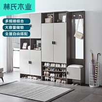 Lins wood entrance hall entrance cabinet Shoe cabinet one-piece multi-functional household door locker high vertical JQ3N