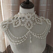 Heavy Industry Korean version of Pearl spike wave dress host clothing accessories hand-woven shawl