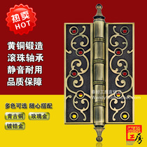 Taisho workshop copper lock exquisite carved pattern villa high-end luxury 6 inch copper hinge HG-322