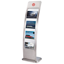 Stainless steel curved display rack Data rack Advertising display rack Magazine storage rack Promotional rack Newspaper rack Poster rack