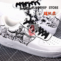 Excluding shoes] LL trendy creative DIY pure hand-painted custom graffiti comic style Janwei connection commemorative Kobe